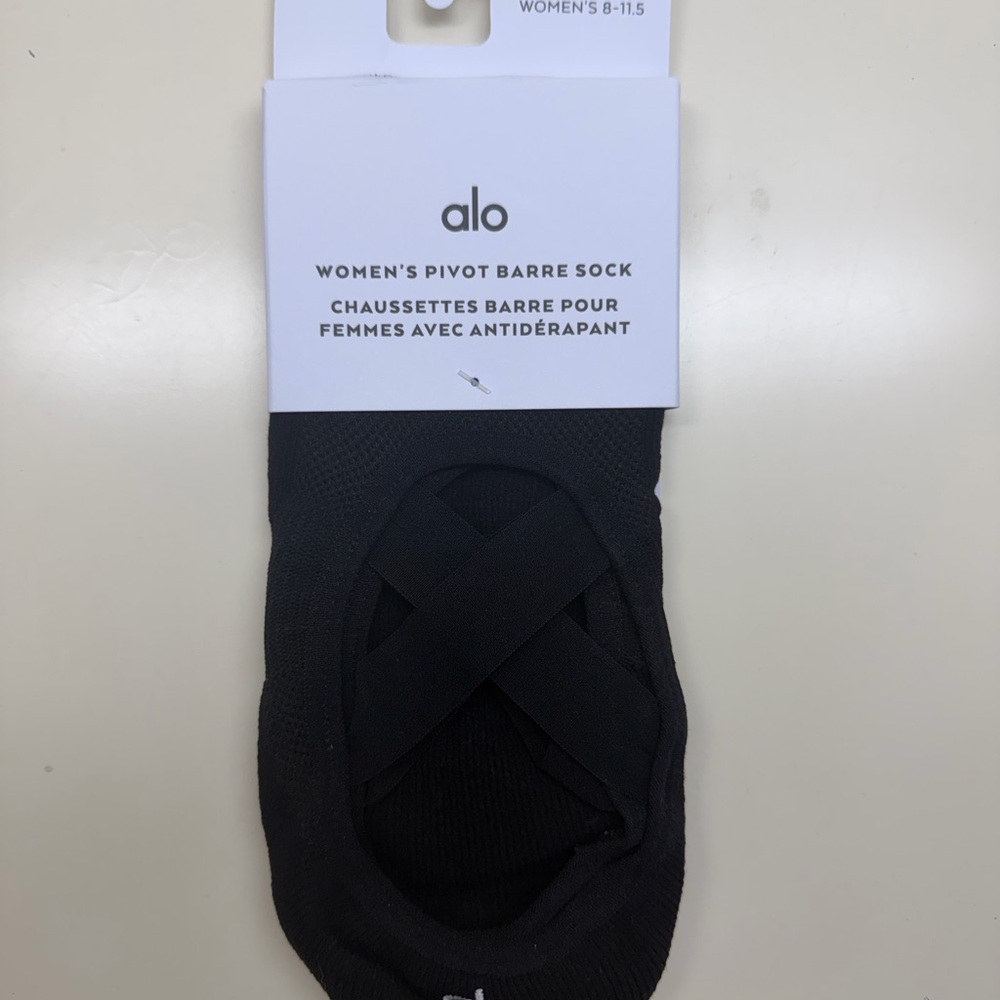 ALO Yoga Black Pivot Barre Sock